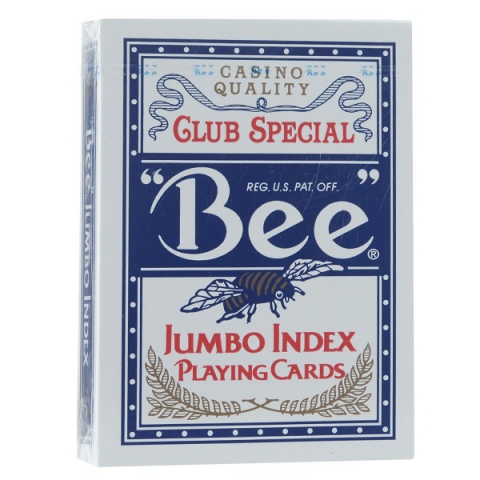 Игральные карты Bee №77 Jumbo (Пчела №77 Джамбо), 54 л. синие