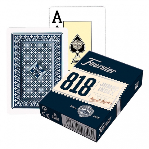 Игральные карты Fournier 818 синие (крупный индекс)
