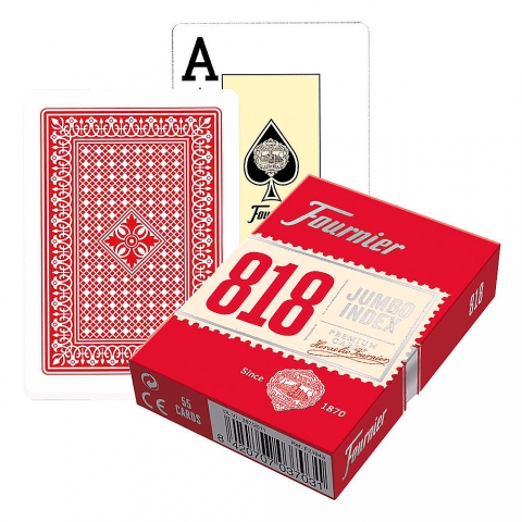 Игральные карты Fournier 818 красные (крупный индекс)