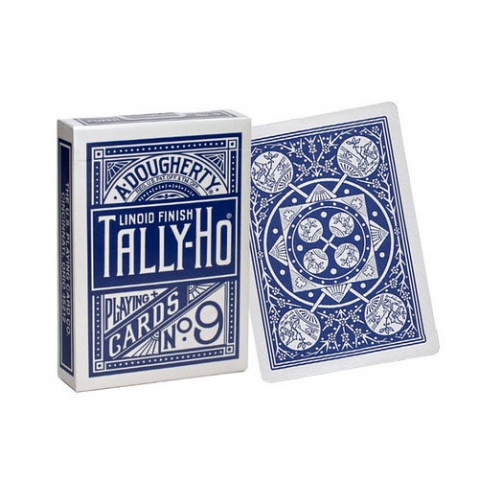 Игральные карты Tally-Ho (Fan back), синие  54 л.