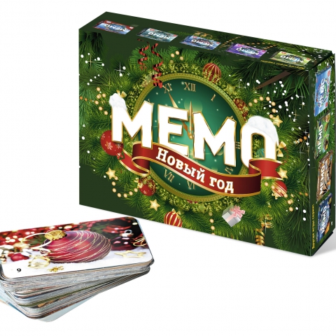 Игра "Мемо "Новый год" + подвес на елку в комплекте