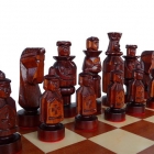 Шахматы "Испанский двор", инкрустация, дерево (60 х 60)
