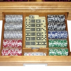 Игровой набор (шахматы, шашки, нарды, домино, карты, кости, фишки для покера) 44х44 см
