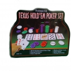 Набор Покер в жестяной коробке на 200 фишек с номиналом