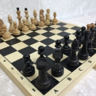 Шахматы малые буковые с дорожной деревянной доской "Классика" (290*145*40)